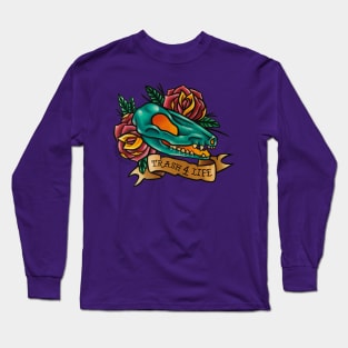 Possum skull trash 4 life Long Sleeve T-Shirt